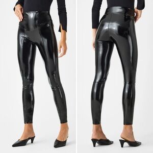 SPANX Patent Leather Leggings Black Sz XS